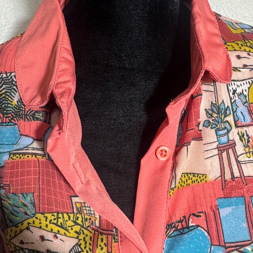VINTAGE. Yumi Kim Multicolor Printed Dress - Picture 4 of 7